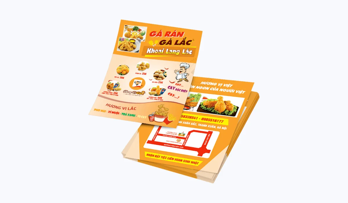 Minh họa tạm: Mẫu tờ rơi đẹp